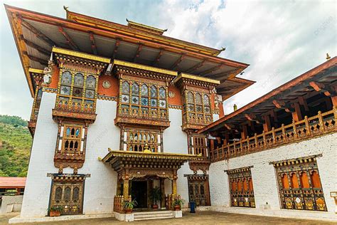 Fundo Ranjung Karsapani Alojado No Interior De Punakha Dzong Foto E