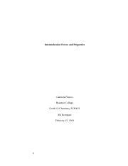 Lab Report Intermolecular Forces Docx Intermolecular Forces And