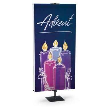 Church Banner - Advent - Advent Candles - Blue Sketch Series ...