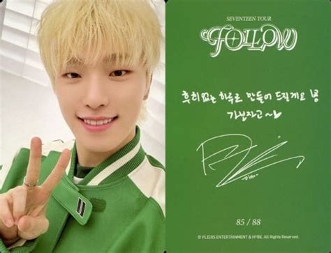 85 88 SEVENTEEN Dino Dino Reverse Side Printing With Signature