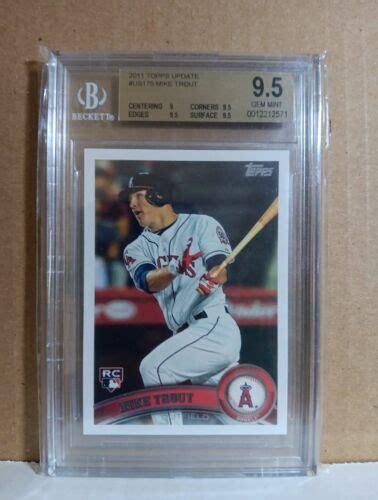 2011 Topps Update MIKE TROUT Rookie RC US175 Los Angeles Angels BGS 9