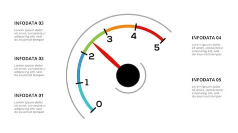 Premium Vector Speedometer Infographic With 5 Elements Template For