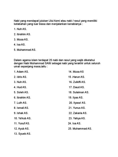 kitab rasul ulul azmi materi soal