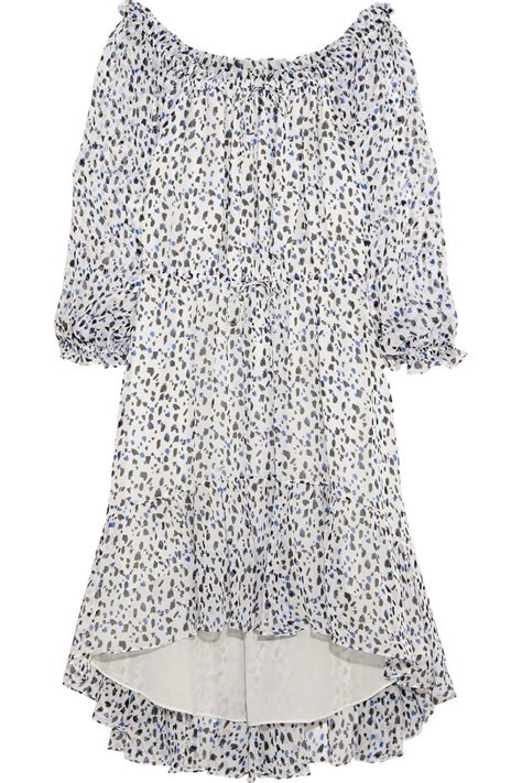 Diane Von Furstenberg Camila Printed Silk Chiffon Dress Silk