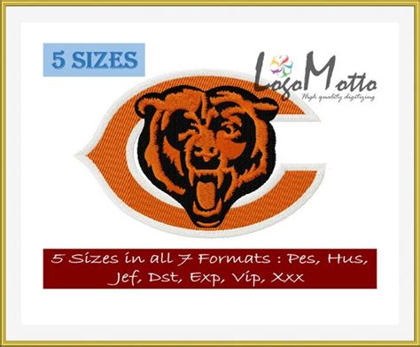 Chicago Bears Embroidery Designs Nfl Football Logos By Logomotto