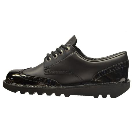 Kickers Kickers Kick Lo Brogue Leather Black N79z28 1 10689 Ladies