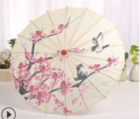 Eastbuy Paper Umbrella Small Size Handmade Oiled Paper Umbrella Chinese Art Classical Dance