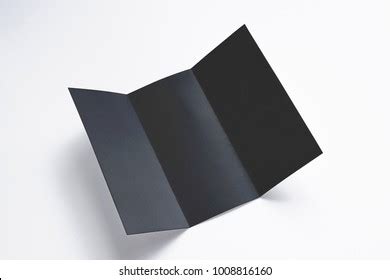 Black Tri Fold Brochure Isolated On Stock Illustration 1008816160