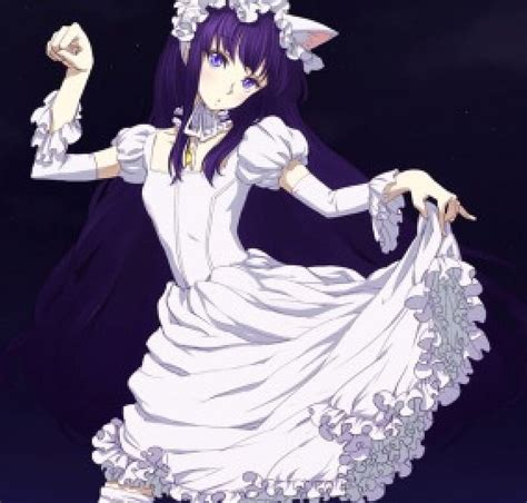 Vampire Anime Girl With Purple Hair