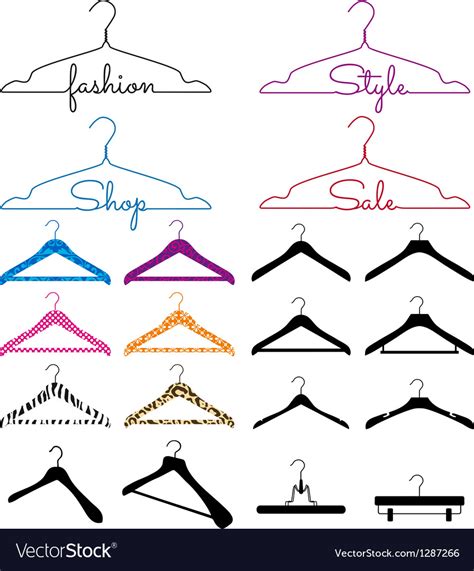 Clothes hanger set Royalty Free Vector Image - VectorStock