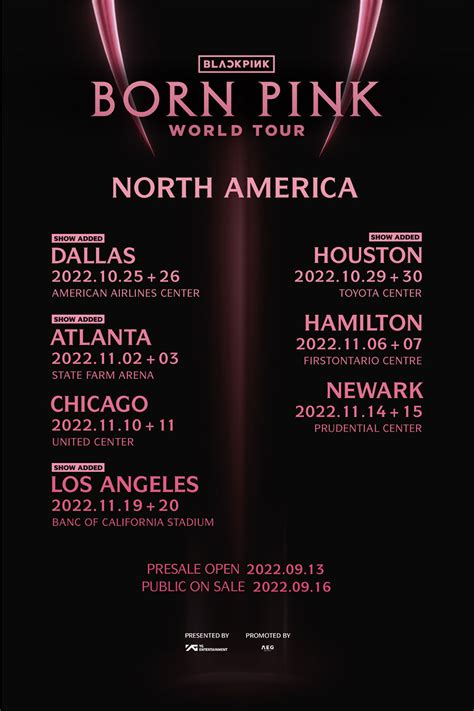 BLACKPINK WORLD TOUR BORN PINK North America Los Angeles Additional