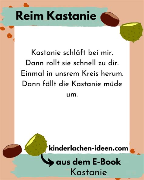 Morgenkreis Spiel Reim Kastanie Kinderlachen Ideen