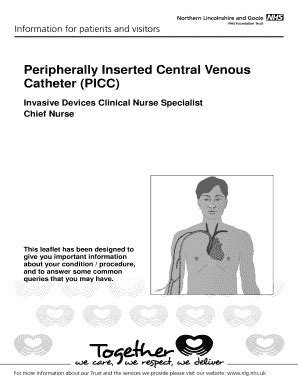 Fillable Online Peripherally Inserted Central Venous Fax Email Print