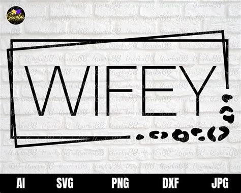 Wifey Svg Wifey Cheetah Svg Wife Leopard Print Frame Svg Wife Svg Wedding Svg Hubby Wife