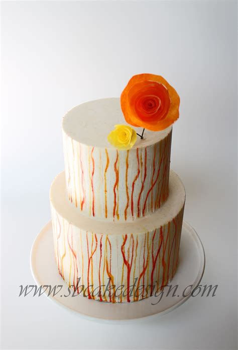 Modern Painted Buttercream Cake