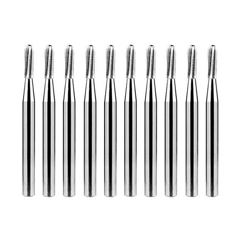 10Pcs Dental Crown Cutter Tungsten Carbide Burs Transmetal FG 1958 25mm