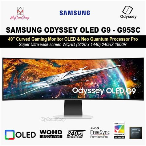 Jual Samsung Odyssey Oled G9 G95sc Gaming Monitor 49 Inch Curved Wqhd