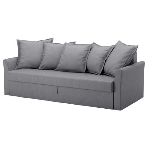 Holmsund Three Seat Sofa Bed Cover Nordvalla Medium Grey Ikea