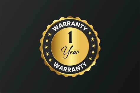 Vector One Year Warranty Golden Label Design 35113457 Vector Art At