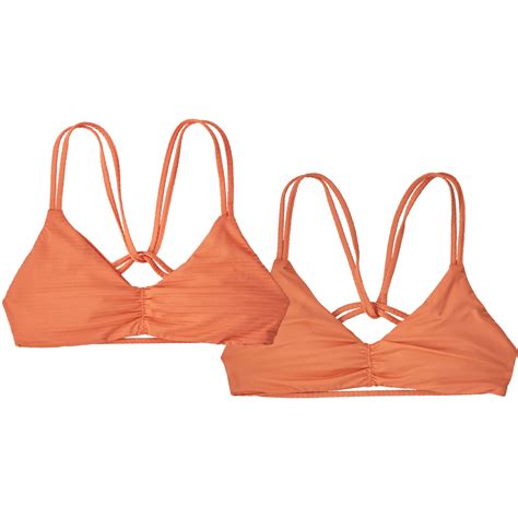 Patagonia Reversible Seaglass Bay Bikini Top Women Ripple Tigerlily