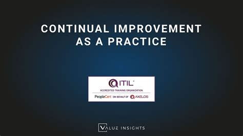 Itil® 4 Foundation Exam Preparation Training Continual Improvement As