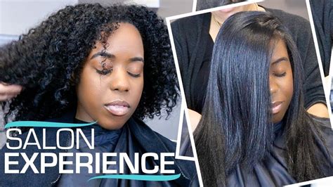 SILK PRESS ON MY NATURAL HAIR FOR THE FIRST TIME SALON VISIT YouTube