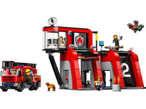 Lego® City 60414 Feuerwehrstation Mit Drehleiterfahrzeug 2024 Ab 55