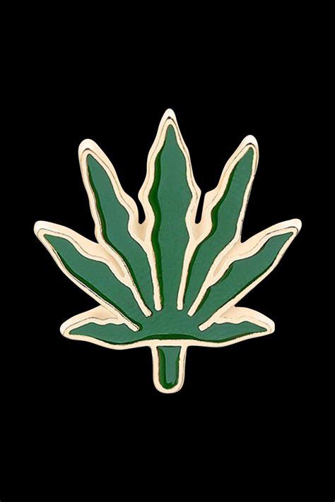 Hemp Leaf Enamel Pin Swags