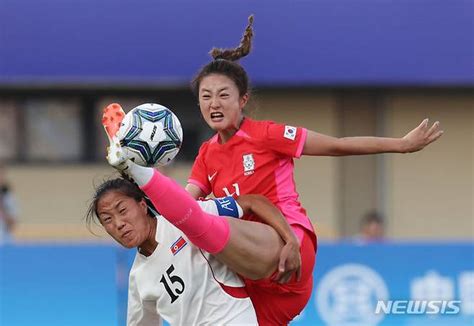 1명 퇴장 여자축구 북한에 1 4 역전패 4강 좌절13년 만에 노메달 항저우 Ag