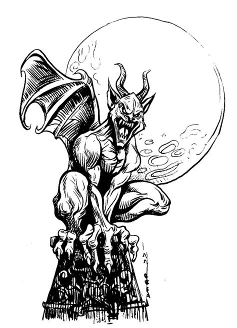 Inktober Day 1 Gargoyle Inktober Inktober2022 Inktober In 2024