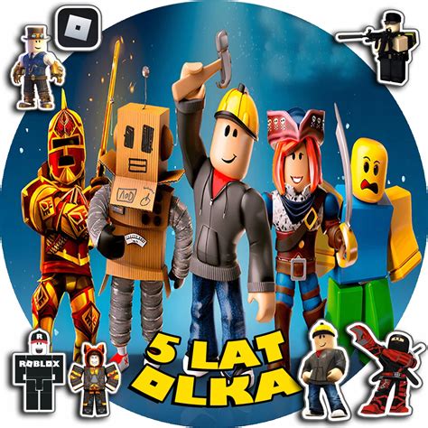 OPŁATEK NA TORT 20CM ROBLOX GRY DEKORACJA IMIĘ GRATIS 15CM 18CM