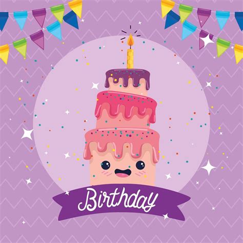 Happy Birthday Cake Cartoon Vector Design 3169378 Vector Art At Vecteezy