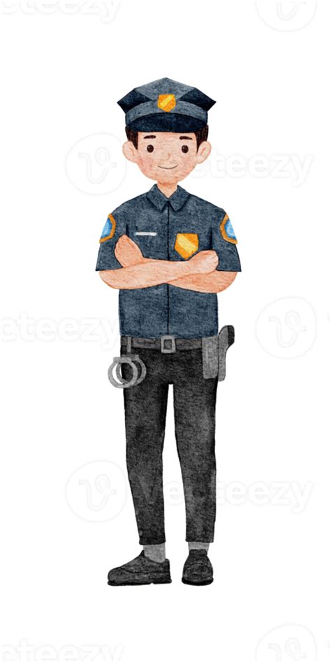 Police Professional Watercolor Png