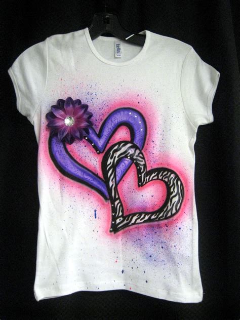 Custom Airbrush Tees With Rhinestones And Posies Only At Ny Party Artz