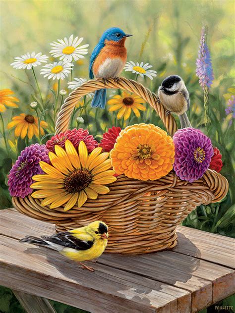 Bluebird And Bouquet 35 Pieces Cobble Hill Puzzle Warehouse