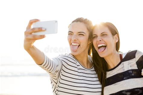 Best Friends Taking A Selfie Stock Image Image Of Happy Funny 97457997