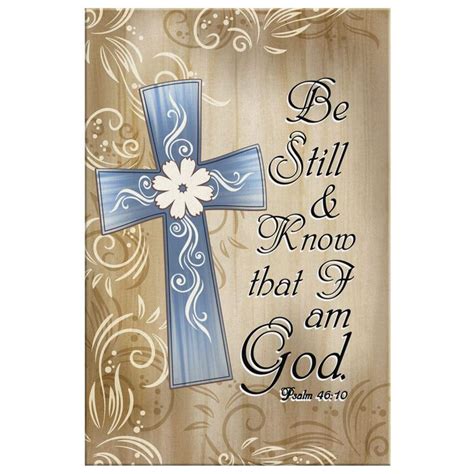 Bible Verse Wall Art Psalm 4610 Be Still And Know That I Am God Canvas Print Teehall