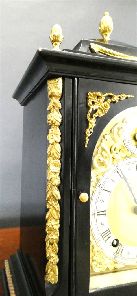 Victorian Ebonised Ting Tang Mantel Clock Olde Time Antique Clocks