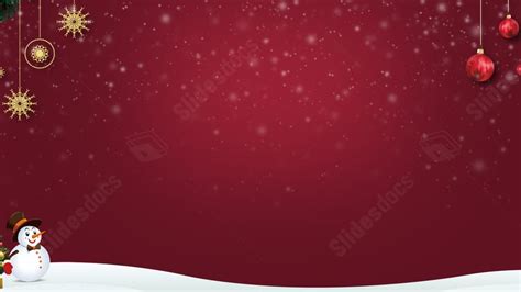 Snow Gift Christmas Snowman Tree Powerpoint Background For Free ...