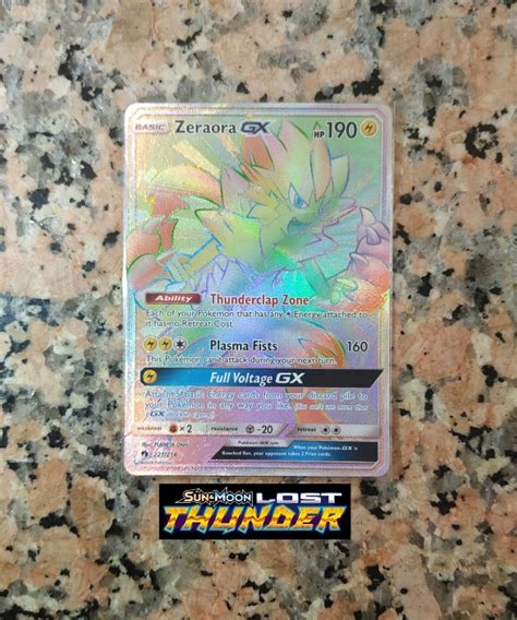 Pokemon SM8 Lost Thunder Secret Rare Zeraora GX 興趣及遊戲 玩具 遊戲類