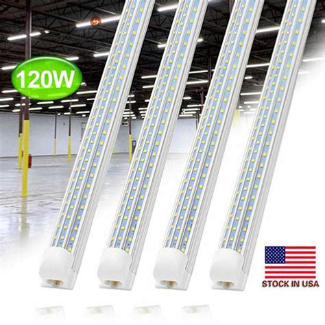 8ft LED Shop Light Fixture T8 8 Foot 120W 14000lm 6000K Clear Cover