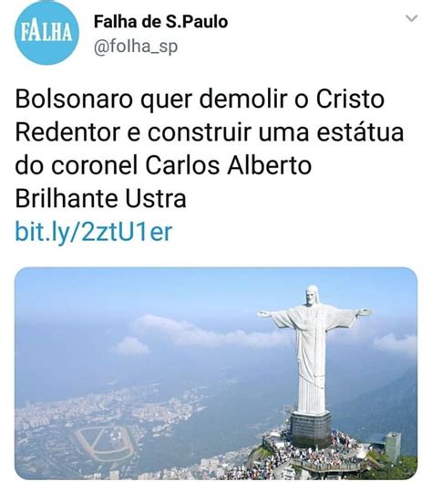 Bolsonaro quer demolir o Cristo Redentor e construir uma estátua do