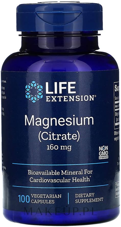 Life Extension Magnesium Citrate Cytrynian magnezu w kapsułkach