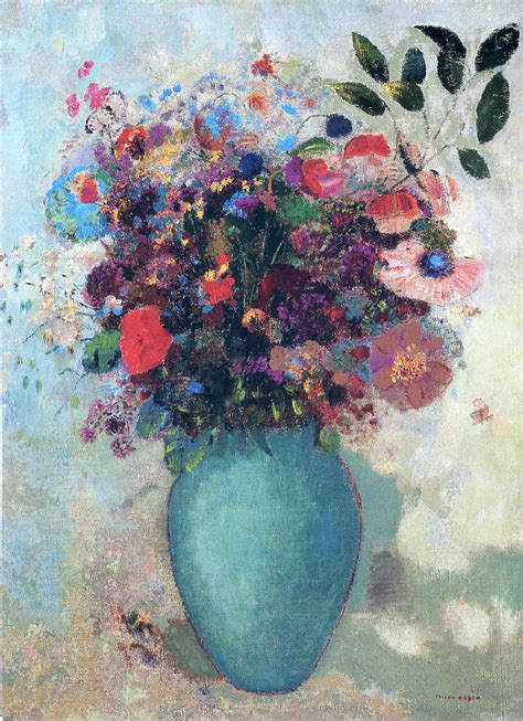 Pitcher Of Flowers By Odilon Redon Artchive