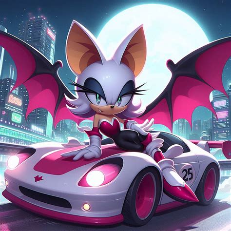 Rouge and her car by Gumbit on DeviantArt