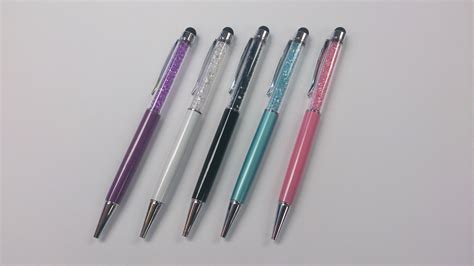 Elements Crystal 2 In 1 Ball Pen Capactive Stylus Assorted Colours