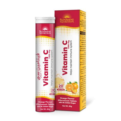 Sunshine Nutrition Vitamin C Mg Orange Flavour Effervescent