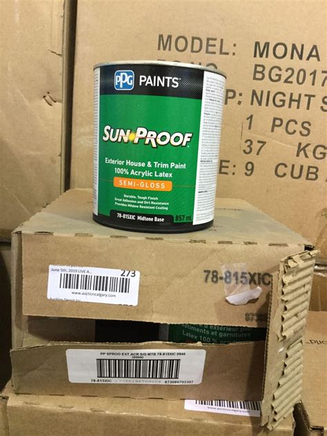 PPG Sun-Proof Exterior House and Trim Paint (4 x 857mL)