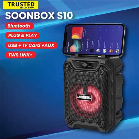 soonbox  wireless bluetooth   portable speaker  mic
