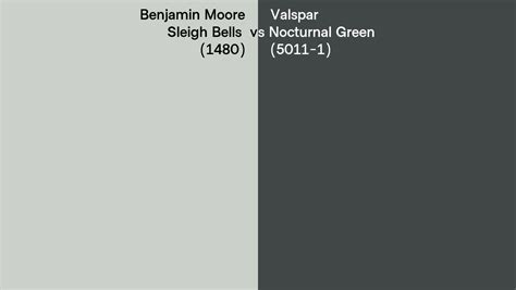 Benjamin Moore Sleigh Bells Vs Valspar Nocturnal Green